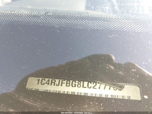 44816525 :رقم المزاد ، 1C4RJFBG8LC277760 vin ، 2020 Jeep Grand Cherokee Limited 4x4 مزاد بيع