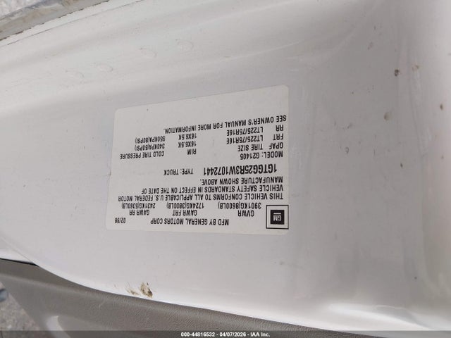 1998 Gmc Savana Standard მანქანა იყიდება აუქციონზე, vin: 1GTGG25R3W1072441, აუქციონის ნომერი: 44816532