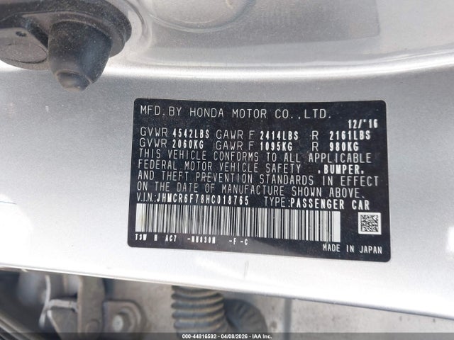 Продажа на аукционе авто 2017 Honda Accord Hybrid Touring, vin: JHMCR6F78HC018765, номер лота: 44816592