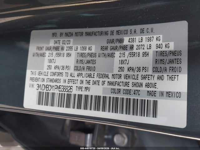 Продаж на аукціоні авто 2023 Mazda Cx-30 2.5 S Carbon Edition, vin: 3MVDMBCM1PM538826, номер лоту: 44816720