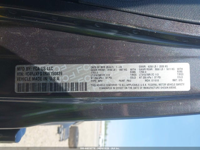 Продажа на аукционе авто 2024 Jeep Wrangler 4-door Rubicon 4x4, vin: 1C4RJXFG1RW150839, номер лота: 44816776