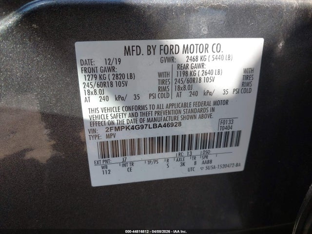 2020 FORD EDGE 2FMPK4G97LBA46928 Photo 8
