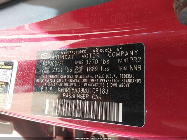 2021 HYUNDAI VENUE KMHRB8A39MU108183 Photo 8