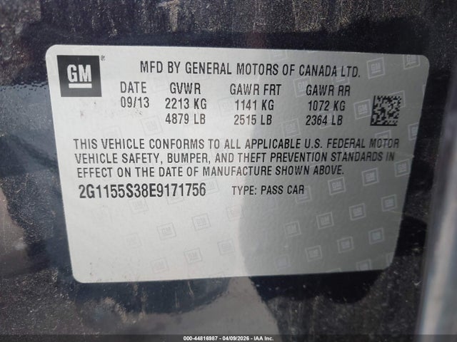Продажа на аукционе авто 2014 Chevrolet Impala 2lz, vin: 2G1155S38E9171756, номер лота: 44816987