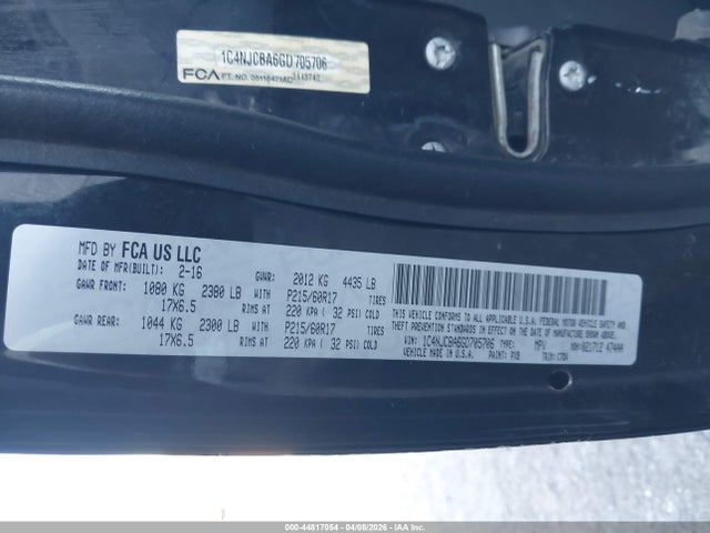 2016 JEEP COMPASS 1C4NJCBA6GD705706 Photo 8