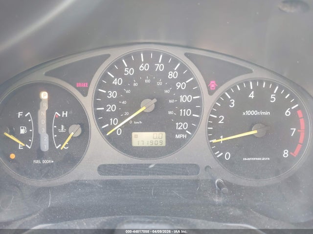 2002 Subaru Impreza 2.5ts მანქანა იყიდება აუქციონზე, vin: JF1GG65542H818455, აუქციონის ნომერი: 44817058