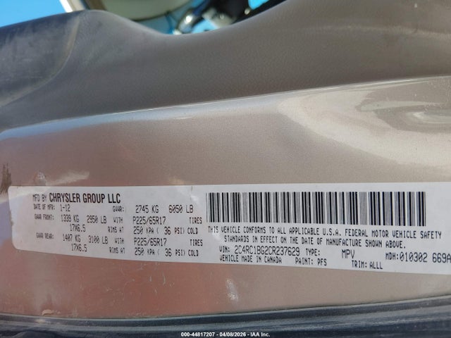 2012 CHRYSLER TOWN & COUNTRY 2C4RC1BG2CR237629 Photo 8