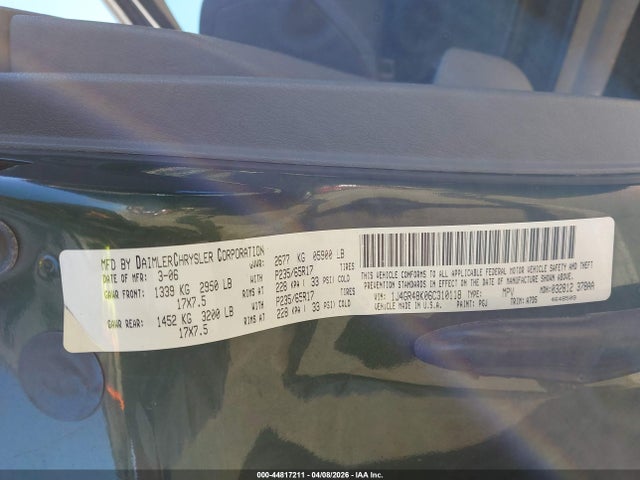 Продажа на аукционе авто 2006 Jeep Grand Cherokee Laredo, vin: 1J4GR48K06C310118, номер лота: 44817211