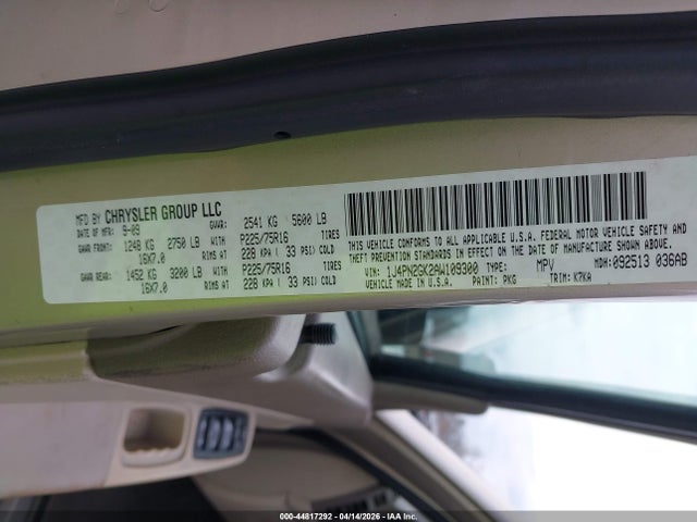 44817292 :رقم المزاد ، 1J4PN2GK2AW109300 vin ، 2010 Jeep Liberty Sport مزاد بيع