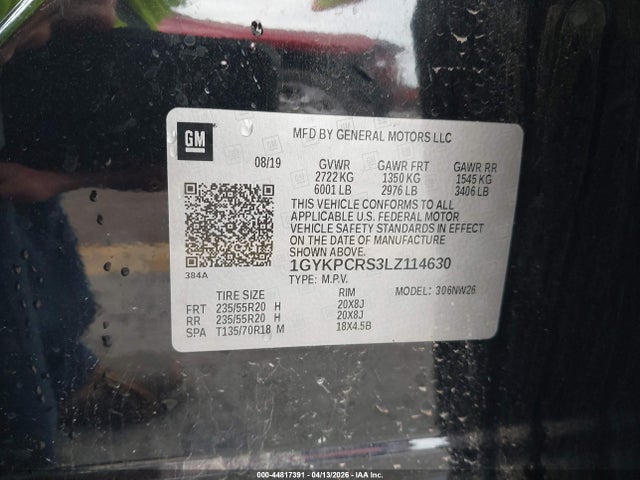 Aukcja sprzedaży 2020 Cadillac Xt6 Fwd Premium Luxury, vin: 1GYKPCRS3LZ114630, numer aukcji: 44817391
