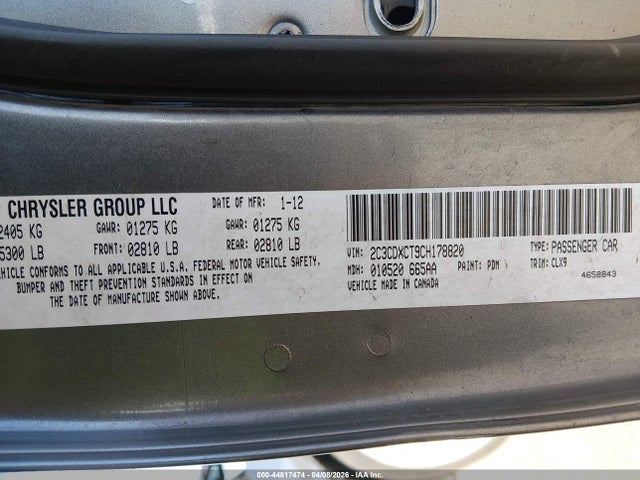 Aukcja sprzedaży 2012 Dodge Charger R/t, vin: 2C3CDXCT9CH178820, numer aukcji: 44817474