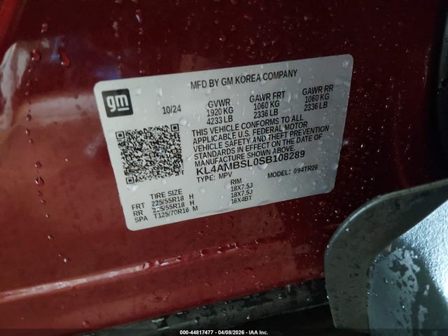 Продаж на аукціоні авто 2025 Buick Encore Gx Preferred Fwd, vin: KL4AMBSL0SB108289, номер лоту: 44817477
