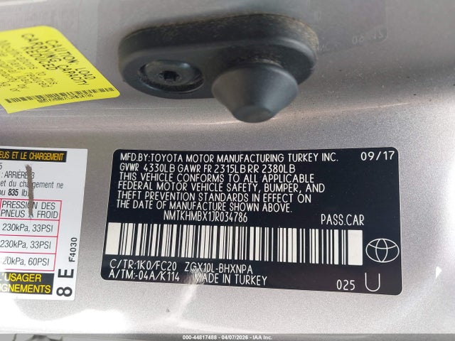 NMTKHMBX1JR034786 Toyota C-HR XLE