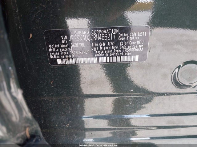 JF2SKADC0RH466217 Subaru Forester Premium