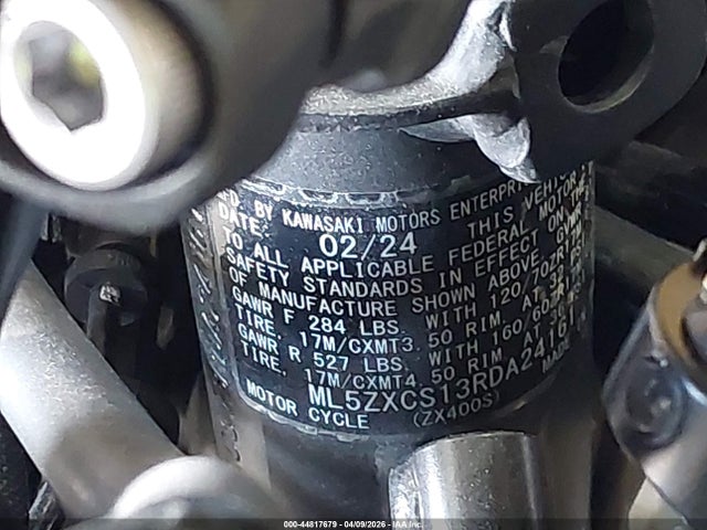 Kawasaki Zx400 S 2024 ML5ZXCS13RDA24161 Image 10