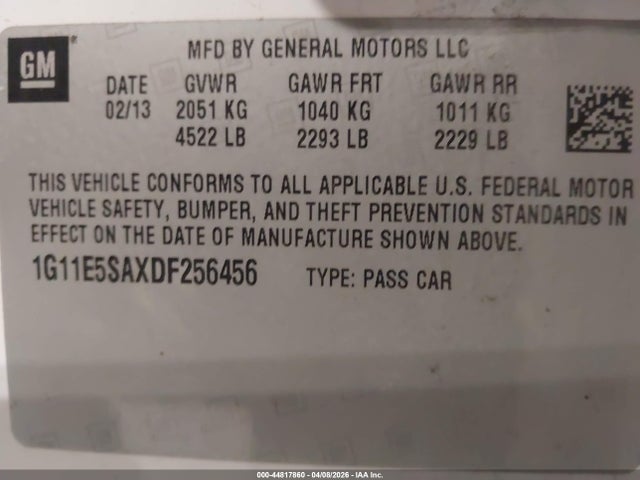 2013 CHEVROLET MALIBU 1G11E5SAXDF256456 Photo 8