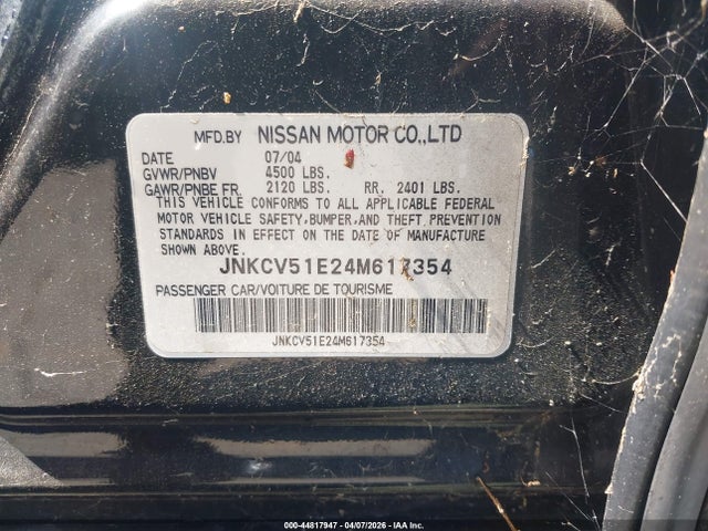 Продажа на аукционе авто 2004 Infiniti G35, vin: JNKCV51E24M617354, номер лота: 44817947