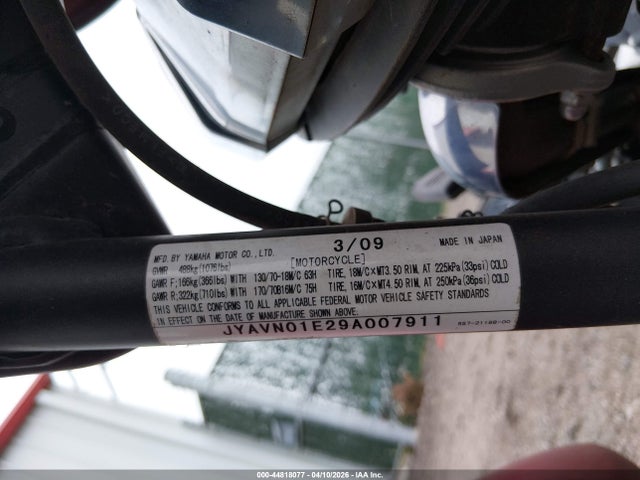 2009 YAMAHA XVS950 JYAVN01E29A007911 Photo 9