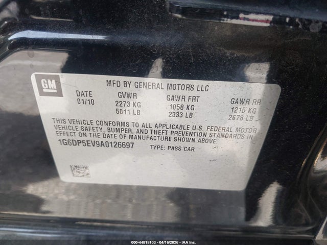 Продаж на аукціоні авто 2010 Cadillac Cts Premium, vin: 1G6DP5EV9A0126697, номер лоту: 44818103