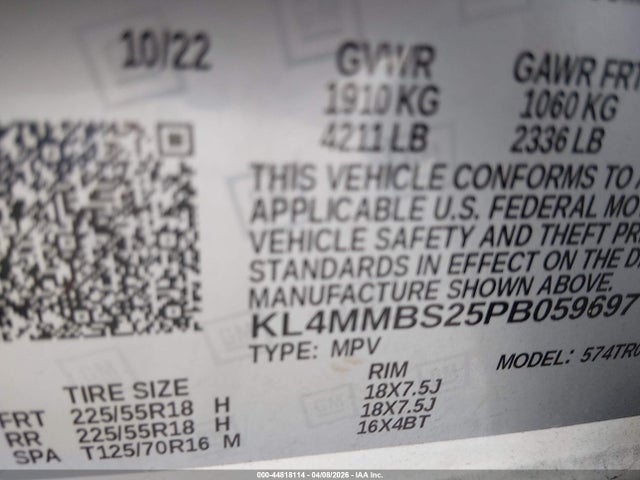 Продажа на аукционе авто 2023 Buick Encore Gx Preferred Fwd, vin: KL4MMBS25PB059697, номер лота: 44818114