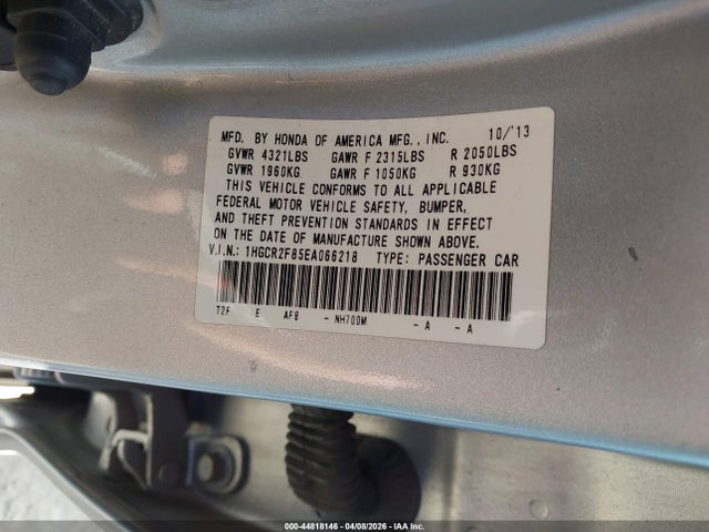 Honda Accord Ex-l 2014 1HGCR2F85EA066218 Image 9