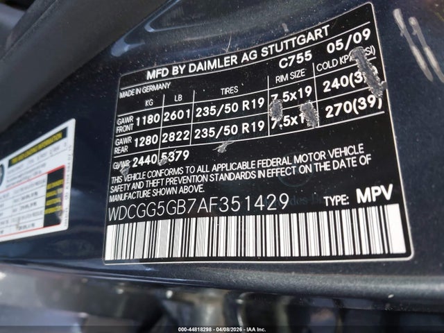 Продаж на аукціоні авто 2010 Mercedes-benz Glk 350, vin: WDCGG5GB7AF351429, номер лоту: 44818298