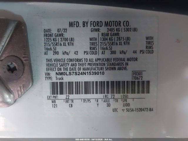 Ford Transit Connect Xl 2022 NM0LS7S24N1539010 Image 9