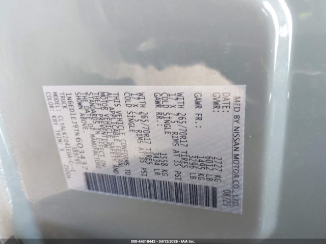Aukcja sprzedaży 2026 Nissan Frontier Pro-x 4x2, vin: 1N6ED1EJ9TN603437, numer aukcji: 44818442