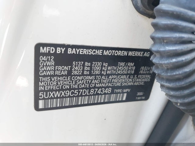 2013 BMW X3 5UXWX9C57DL874348 Photo 8