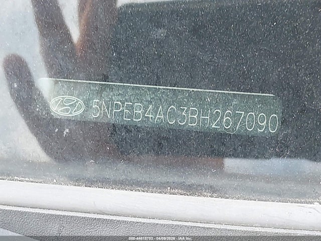 Aukcja sprzedaży 2011 Hyundai Sonata Gls, vin: 5NPEB4AC3BH267090, numer aukcji: 44818703