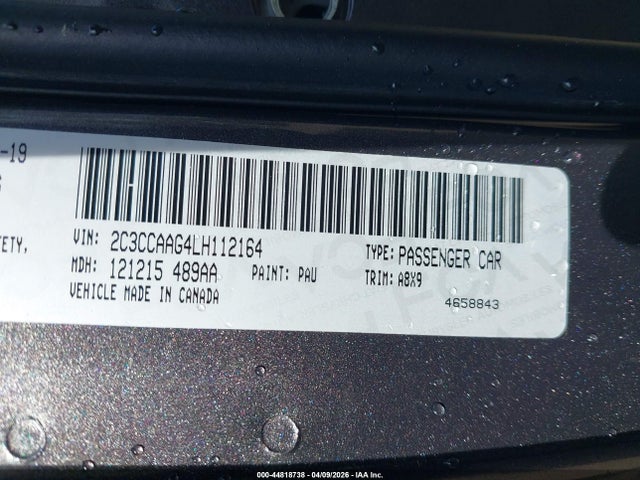Продажа на аукционе авто 2020 Chrysler 300 Touring, vin: 2C3CCAAG4LH112164, номер лота: 44818738
