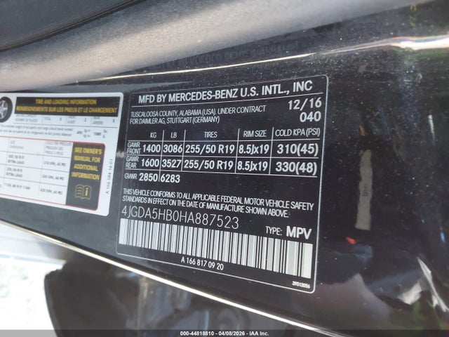 4JGDA5HB0HA887523 Mercedes-Benz Gle 350 4matic