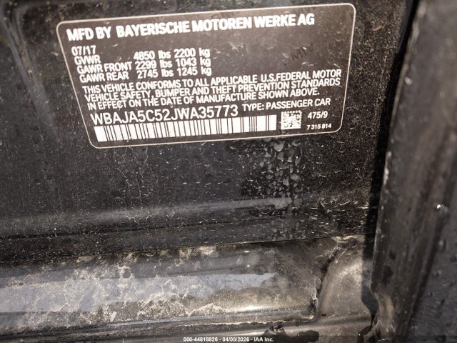 2018 BMW 530I WBAJA5C52JWA35773 Photo 8