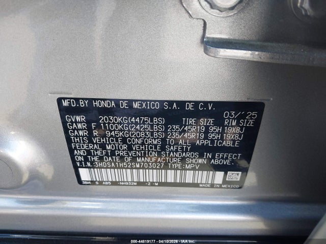 3HDSA1H52SM703027 Acura Adx A-spec