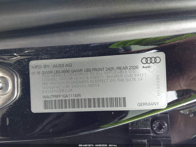 2016 AUDI A3 E-TRON WAUTPBFF1GA111495 Photo 8