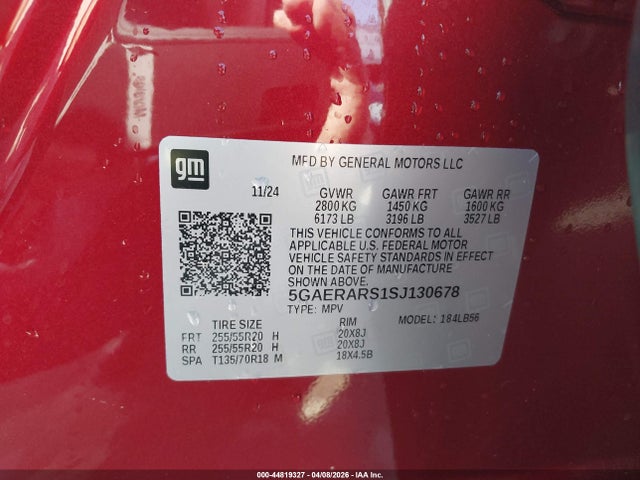 Aukcja sprzedaży 2025 Buick Enclave Preferred Fwd, vin: 5GAERARS1SJ130678, numer aukcji: 44819327