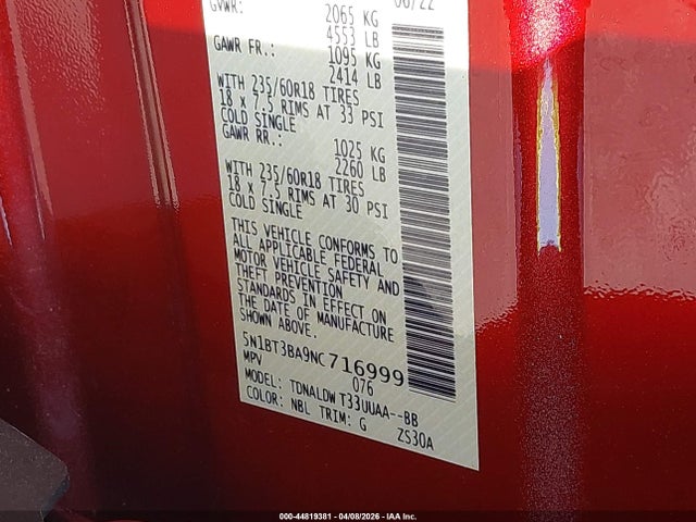 2022 NISSAN ROGUE 5N1BT3BA9NC716999 Photo 8