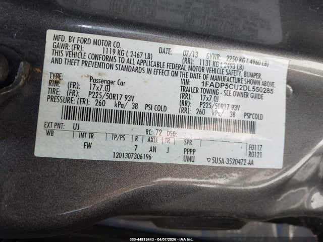 2013 FORD C-MAX ENERGI 1FADP5CU2DL550285 Photo 8