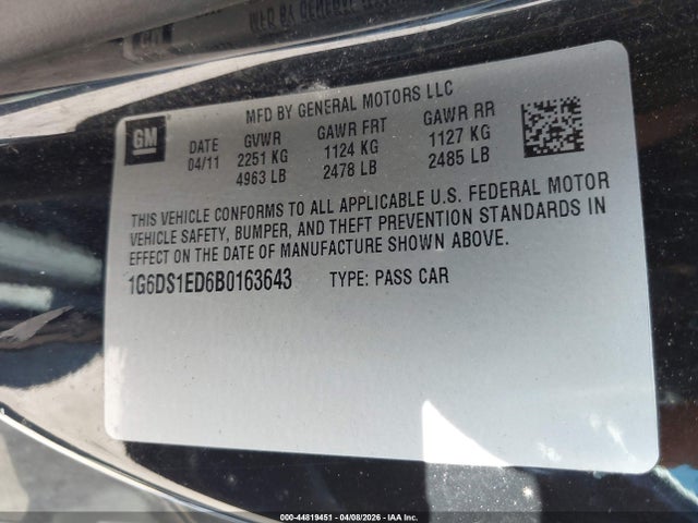 2011 CADILLAC CTS 1G6DS1ED6B0163643 Photo 8