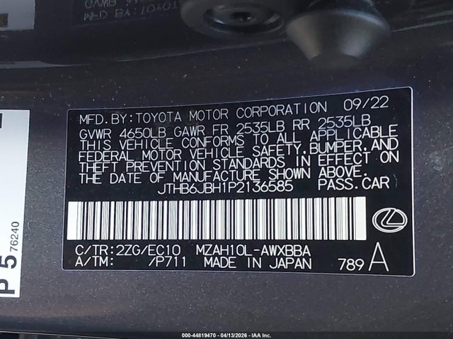 JTHB6JBH1P2136585 Lexus Ux 250h F Sport Design