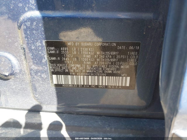 4S4BSAHC6K3385990 Subaru Outback 2.5i Premium