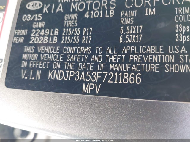 Aukcja sprzedaży 2015 Kia Soul +, vin: KNDJP3A53F7211866, numer aukcji: 44819498