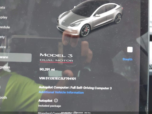 Продажа на аукционе авто 2020 Tesla Model 3 Performance Dual Motor All-wheel Drive, vin: 5YJ3E1EC3LF764101, номер лота: 44819514