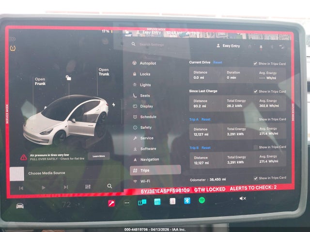 Aukcja sprzedaży 2023 Tesla Model 3 Rear-wheel Drive, vin: 5YJ3E1EA5PF596109, numer aukcji: 44819706