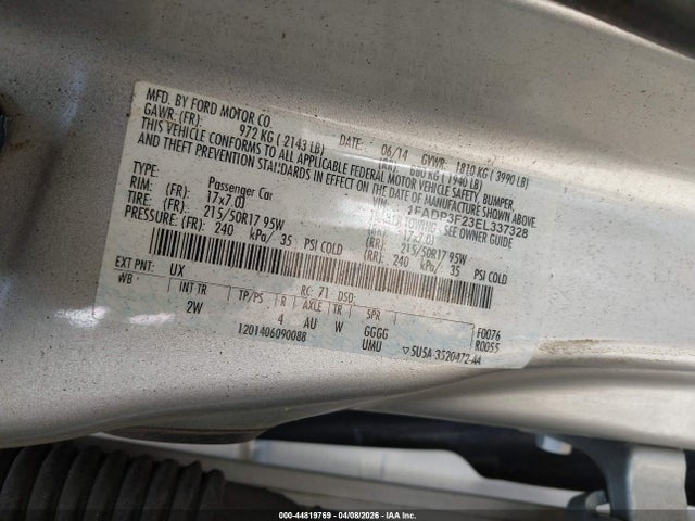 1FADP3F23EL337328 Ford FOCUS SE