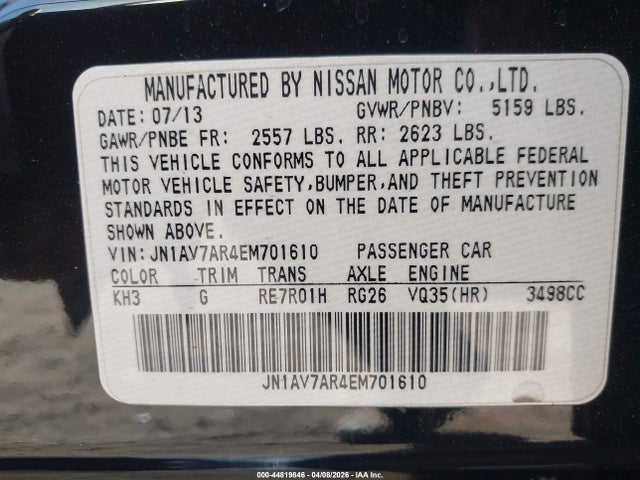 JN1AV7AR4EM701610 Infiniti Q50 Hybrid Sport