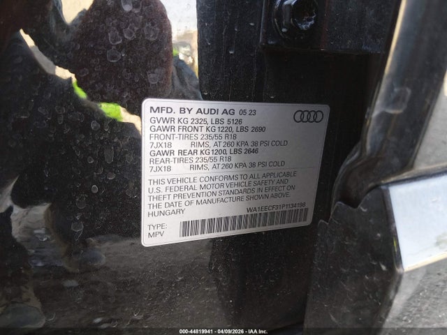WA1EECF31P1134198 Audi Q3 Premium Plus 45 Tfsi S Line Quattro Tiptronic