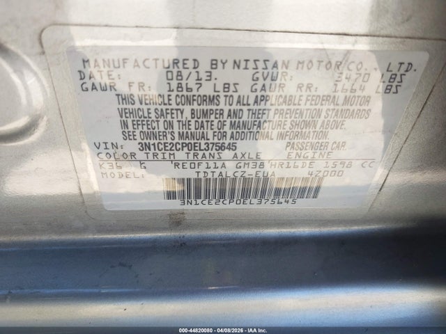 Nissan Versa Note S Plus 2014 3N1CE2CP0EL375645 Image 9