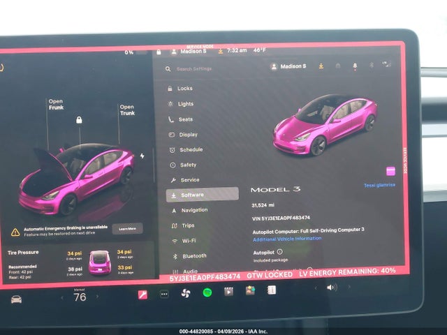 Tesla Model 3 Rear-wheel Drive 2023 5YJ3E1EA0PF483474 Image 7