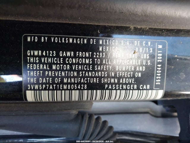 3VW5P7AT1EM805428 Volkswagen Beetle 2.5l